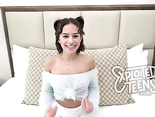 Tan porn video – she just turned 18 and she is making her first porn video