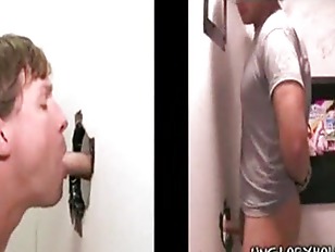 Two for one cumshots at the gloryhole