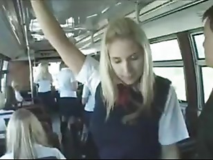 Schoolgirl on bus