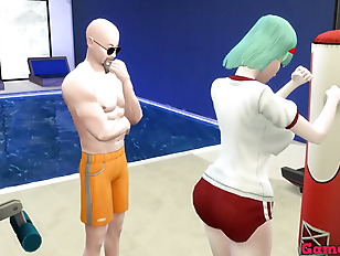 Bulma Beautiful Wife Sexually Trained by Master Roshi Cuckold Husband Dragon Ball Hentai NTR