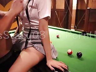 18yo Pinay Student Gets Fucked on Billiard Table