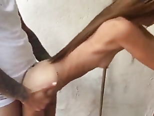 HARD SEX WITH A RICH SKINNY LATINA IN THE PATIO OF HER HOUSE