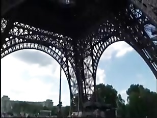 Eiffel Tower risky public threesome sex