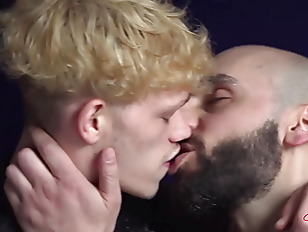 Bearded Gay Hunk Anal Breeds Blond Twink And Makes Him Jizz