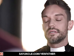 Catholic Boy (Ryan Jacobs) Gets Special Christmas Present from Priest (Dale Kuda) - YesFather