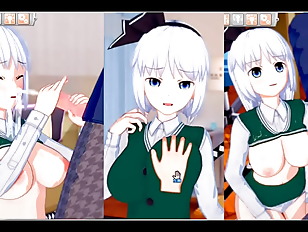 [Eroge Koikatsu! ] Touhou Youmu Konpaku rubs her boobs H! 3DCG Big Breasts Anime Video (Touhou Project) [Hentai Game]