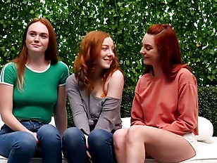 Three Redheads and a Lucky Guy!