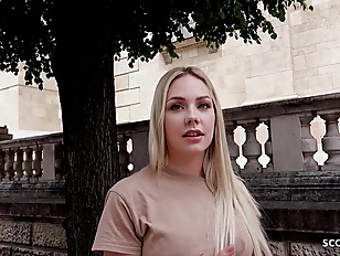 GERMAN SCOUT - FOTO MODEL ANGIE PICKUP AND RAW FUCK AT STREET CASTING JOB